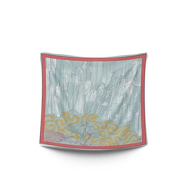 Женский платок «Медузы» искусственный шёлк Армани 55×55 см фото 3