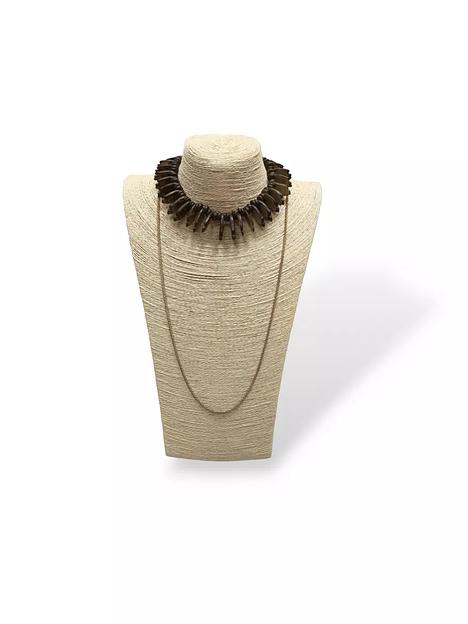 Бюст из соломы для украшений, большой 17x24x38 см, бежевый ОПТ фото 1