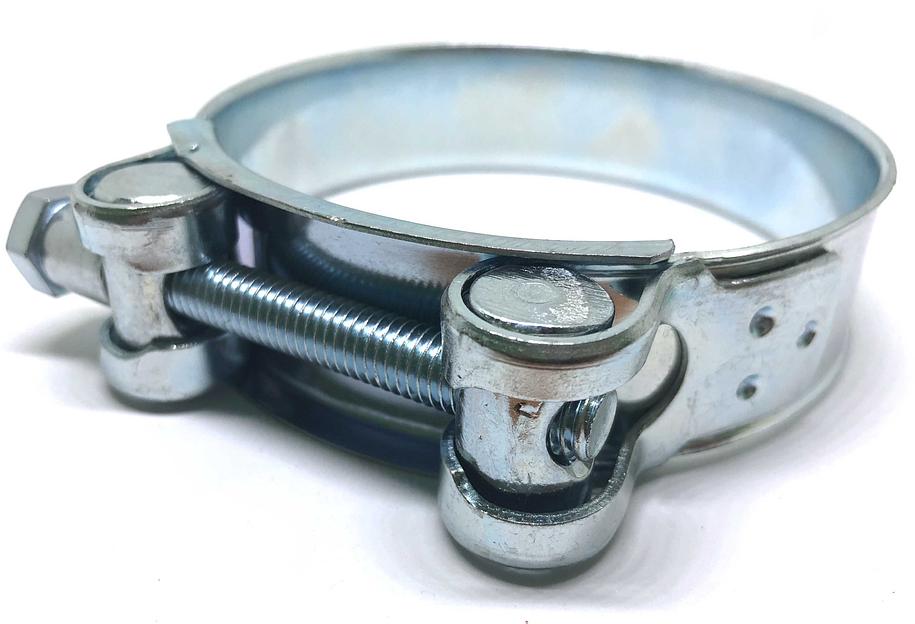 Хомут ленточный с болтом 48-51 W1 оцинкованная сталь 2.1 48-51/20 ГОСТ 28191-89 фото 1