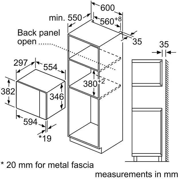 Микроволновая печь Bosch BFL524MB2 20л. 800Вт черный (встраиваемая) фото 4
