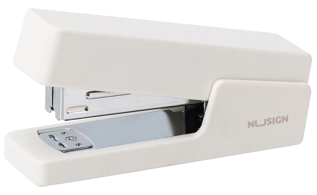 Степлер Deli ENS084 Nusign 24/6 26/6 (20листов) белый 100скоб коробка фото 1