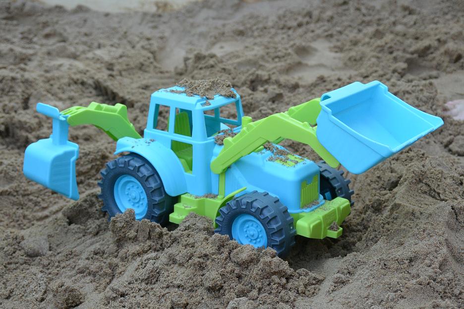 Трактор полной комплектации 28 см (зелено-голубой) ОПТ фото 1