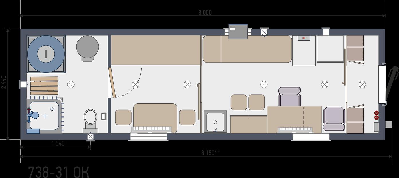 Вагон-дом медицинский пункт фото 7