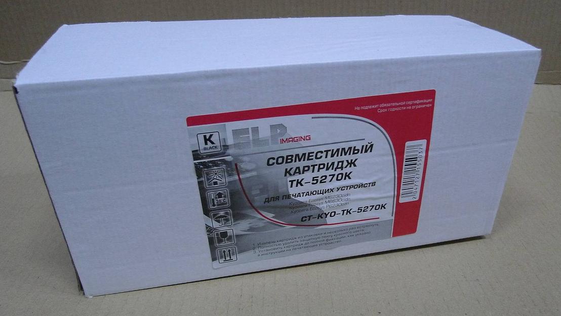 Тонер-картридж для Kyocera Ecosys M6230cidn/M6630cidn/P6230cdn TK-5270K black 8K ELP Imaging® фото 1