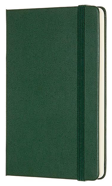 Блокнот Moleskine CLASSIC QP012K15 Pocket 90x140мм 192стр. нелинованный твердая обложка зеленый фото 2