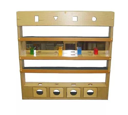 Настенный модуль с объёмными телами и зеркалом 70×10×70 см, арт.7.45 ОПТ фото 1