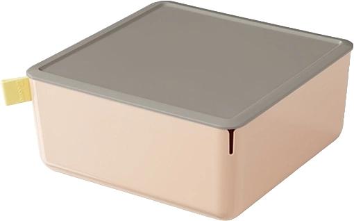 Короб для хранения Deli XDM11pink 1отд. 212x212x93.5мм розовый/серый пластик фото 1