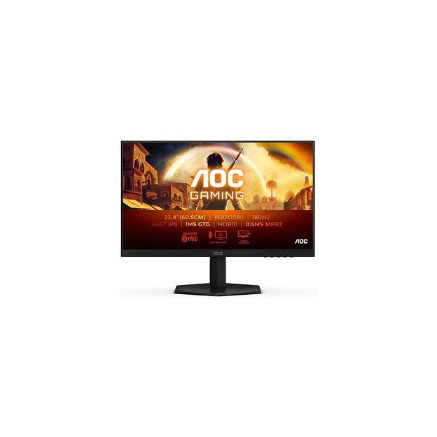 23.6" Монитор AOC 24G42E, 1020x1080, VA, 180Гц, 1хHDMI, 1хDP, черный и черный/красный фото 1