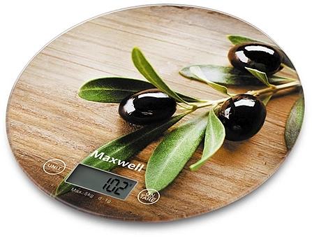 Весы кухонные электронные Maxwell MW-1468 макс.вес:5кг коричневый фото 1