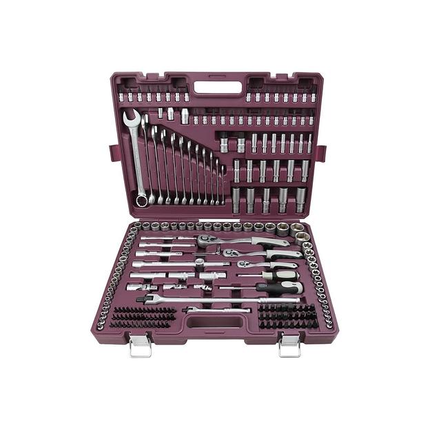 Thorvik TS217 Набор инструмента универсальный 1/4", 3/8", 1/2"DR, 217 предметов фото 1