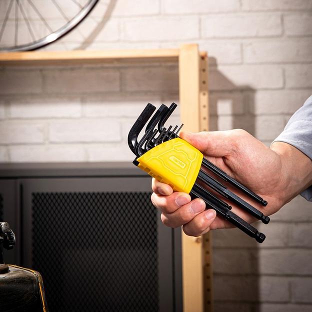 Ключи Deli Набор шестигранных ключей с шаром удлиненных Deli DL232209H 9 шт размеры 1,5,2,2,5,3,4,5,6,8,10мм, пластиковый держатель фото 6