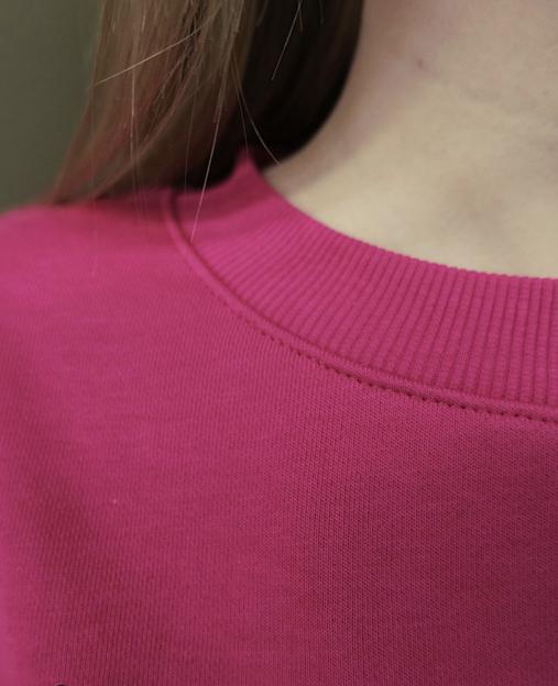 Свитшот базовый без начеса, фуксия, опт фото 2