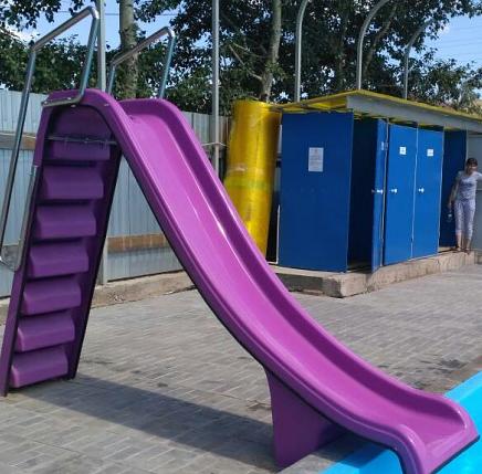 Водяная горка «Детская» прямая, с поворотом влево/вправо фото 2