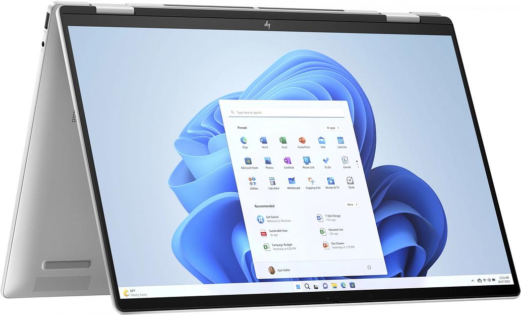 Ноутбук HP Envy x360 16-ad0007ci Ryzen 7 8840HS 16Gb SSD512Gb AMD Radeon Graphics 16" OLED Touch 3K (2880x1800) Windows 11 Home silver WiFi BT Cam (B4LZ4EA) фото 6
