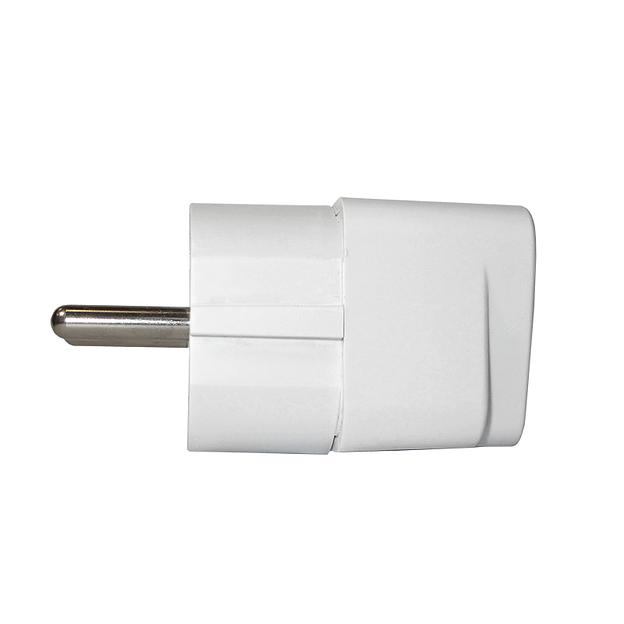 Переходник универсальный с заземлением белый 16А 250В фото 3