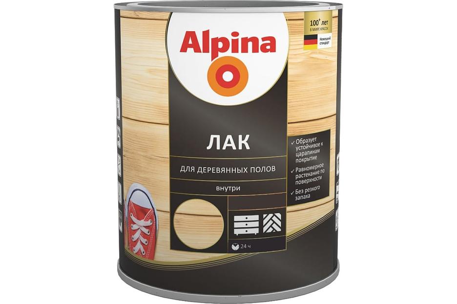 Alpina Лак-эмаль для деревянных полов шелковисто-матовый 2,5л опт фото 1