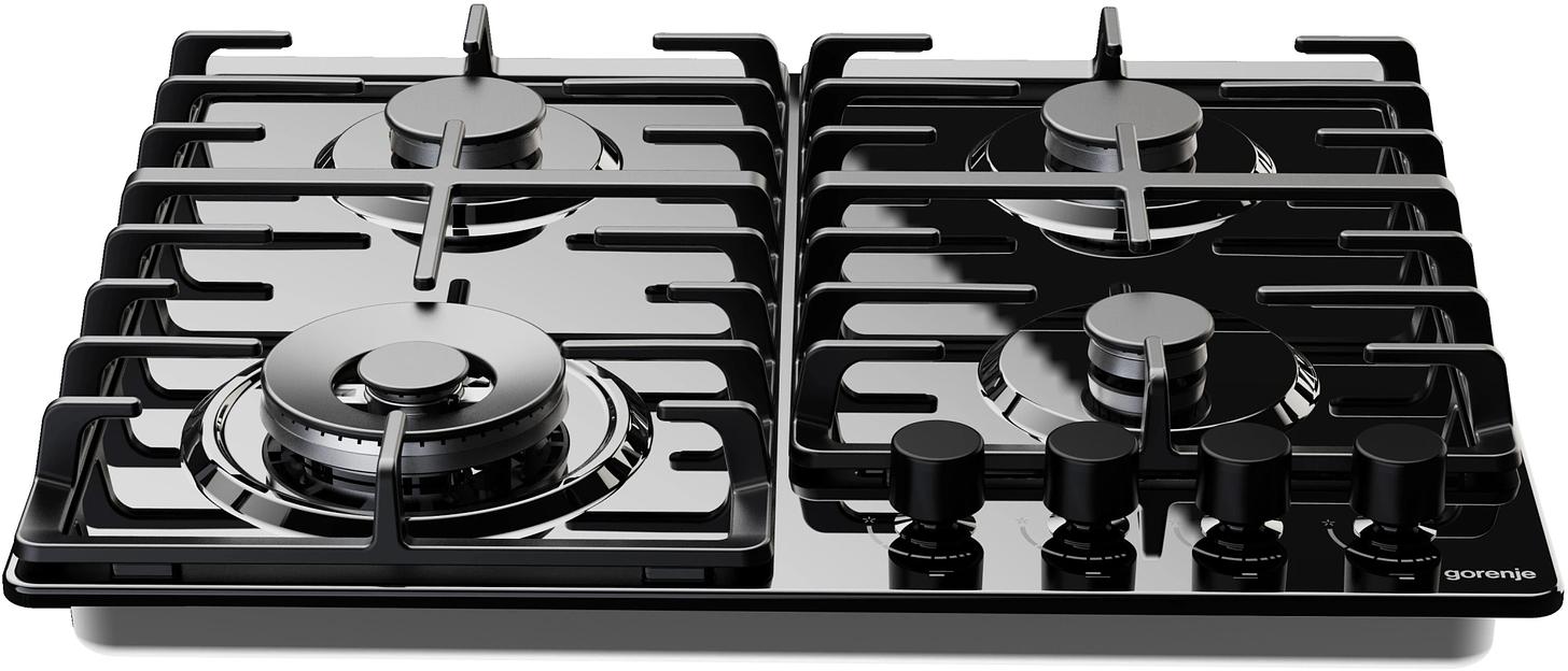 Газовая варочная поверхность Gorenje GTW641BHF черный фото 2