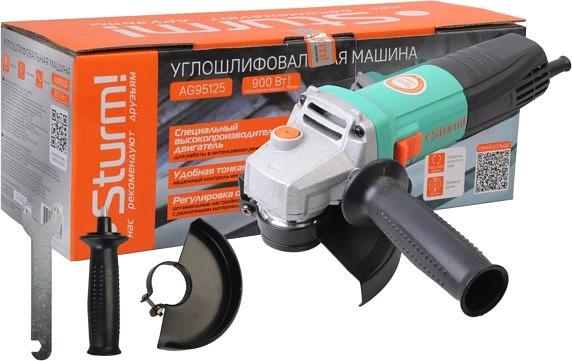 Углошлифовальная машина Sturm! AG95125 900Вт 10000об/мин рез.шпин.:M14 d=125мм фото 5
