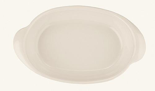 Блюдо для запекания и подачи 360*215 мм. овальное с ушками Белый, форма Оптива /1/24/ фото 1