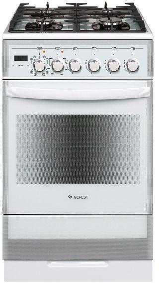 Плита Комбинированная Gefest ПГЭ 5502-03 0042 белый реш.чугун фото 1