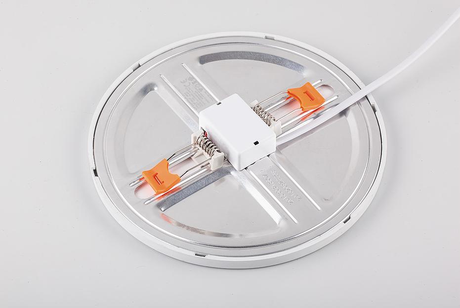 Светильник светодиодный ДВО-6w 2700К 480Лм slim белый с регулируемым монтажным диаметром (до 90мм) фото 2