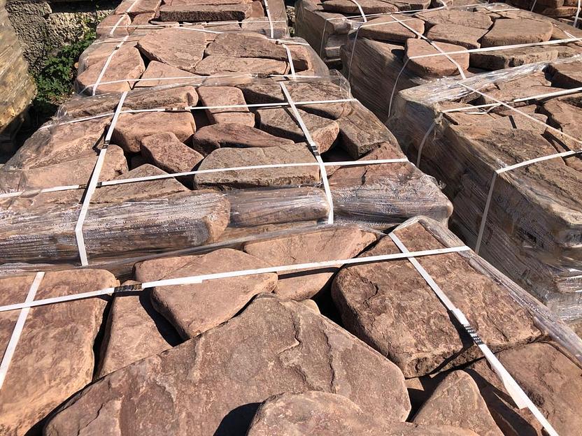 Бутовый  камень цокольный Терракот красный /тн (80-120 мм) фото 1