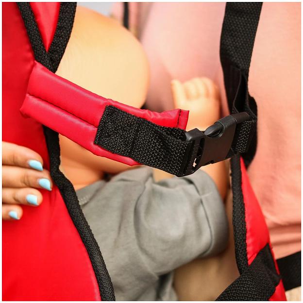 Рюкзак-переноска «Сидим, лежим» красный ОПТ фото 7