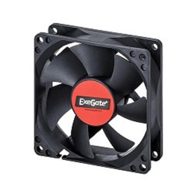Exegate EX166174RUS Вентилятор ExeGate Mirage-S 80x80x25 подшипник скольжения, 2000 RPM, 23dB, 3pin фото 1