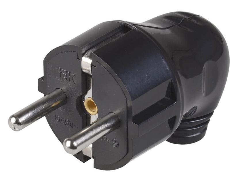 Евровилка угловая черная 16А (EVP11-16-01-K02) фото 1