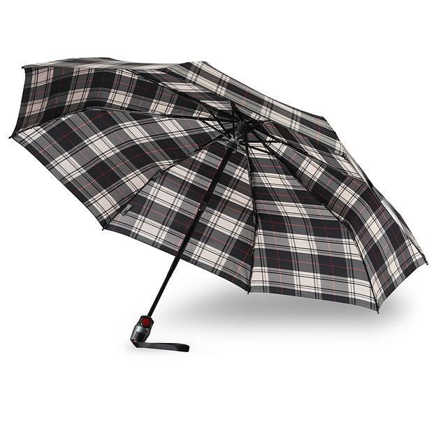 Зонт Knirps автомат T.201 Medium Duomatic CHECK BLACK AND WHITE 95 3201 5280 фото 3