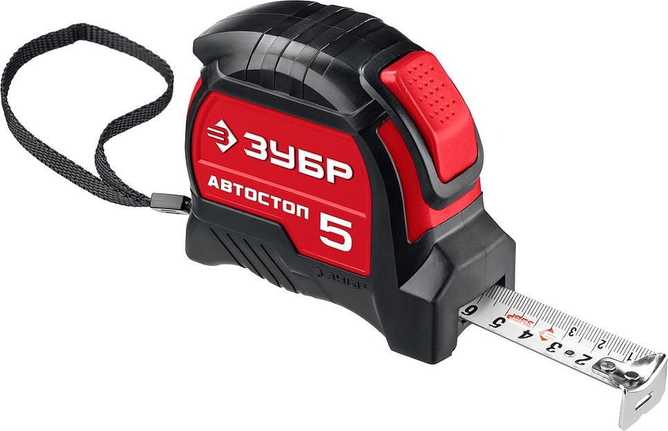 Рулетка с автостопом ЗУБР Автостоп 5м х 25мм фото 1