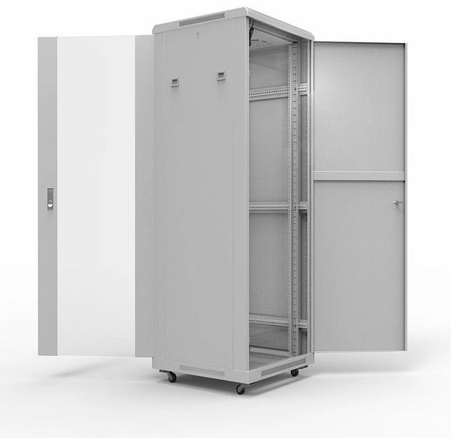 Шкаф серверный Rexant Pro (04-2306) напольный 42U 600x800мм пер.дв.стекл металл 800кг серый фото 1