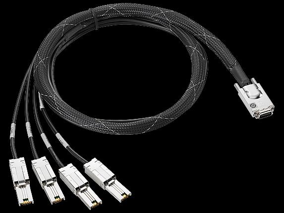 HPE Mini SAS High Density to Dual 2-lane Mini SAS High Density External Fanout 1 Meter Cable фото 1