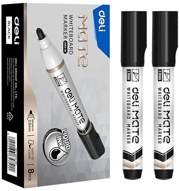 Маркер для досок Deli EU052-BK Mate 2мм 1цв. черный коробка фото 1