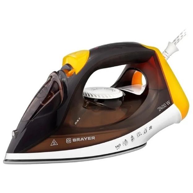 BRAYER 4003BR Утюг, 2400 Вт,140 г, черный/желтый фото 1