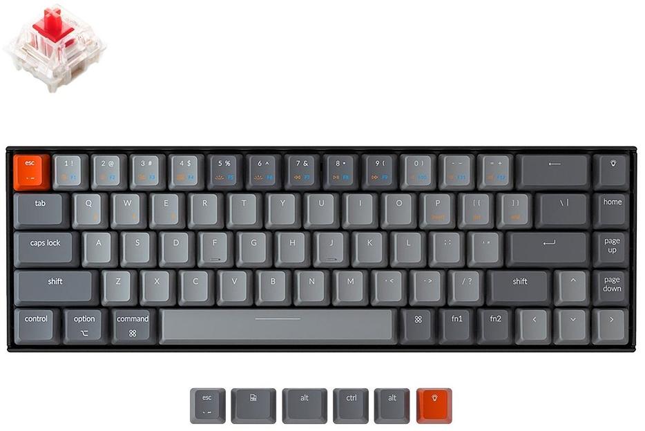 Клавиатура Keychron K6 68 Key Hot-Swap RGB Red фото 1