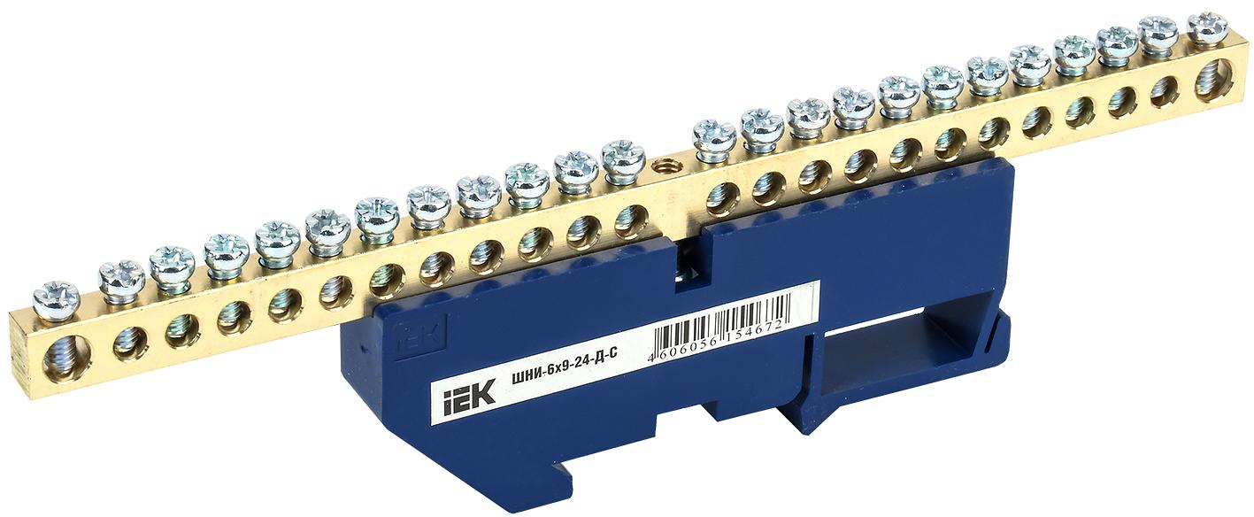 Iek YNN10-69-24D-K07 Шина N "ноль" на DIN-изол ШНИ-6х9-24-Д-С ИЭК фото 1