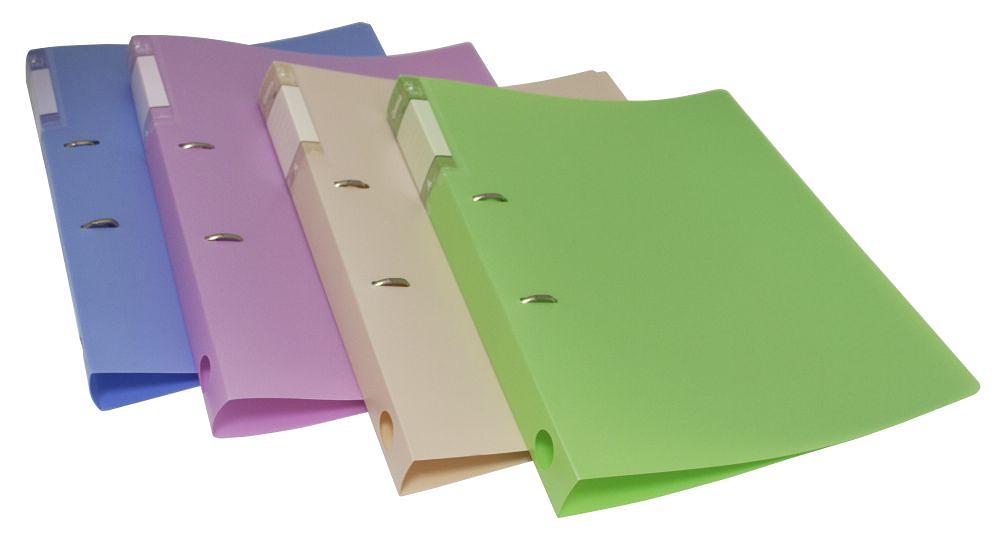 Папка на 2-х D-кольцах Бюрократ Gems GEM0812/2RCREAM A4 пластик 0.7мм кор.32мм торц.карм с бум. встав кремовый жемчуг фото 3