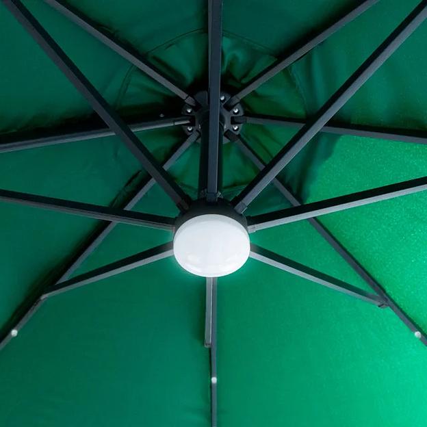 Зонт Pro-Komfort для летних кафе с подсветкой темно-зеленый ОПТ фото 3