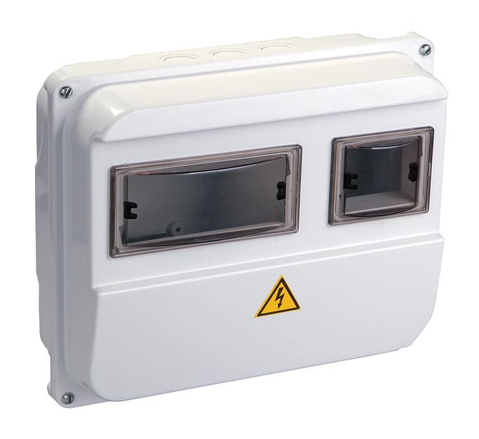 Щит распределительный IEK MSP103-1-55 ЩУРн-П 1/3 IP55 для установки счетчика навесной 270мм 110мм 224мм 400B 3мод. пластик IP55 белый (упак.:1шт) фото 1