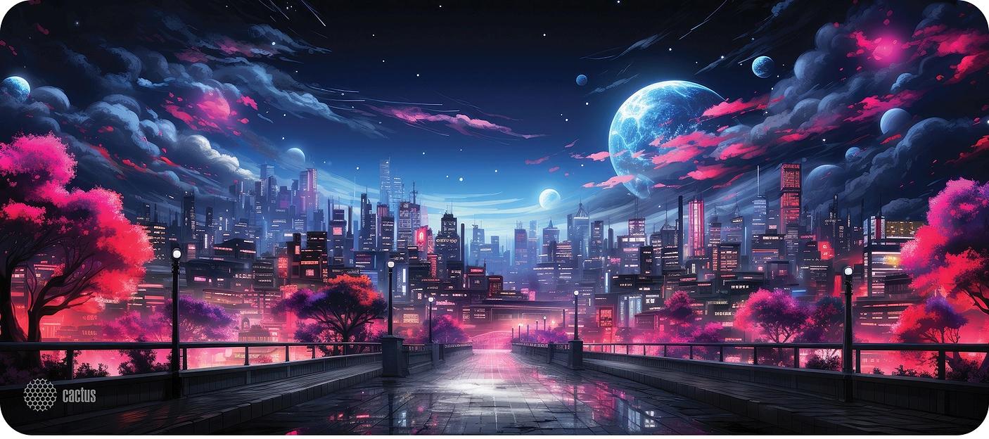 Коврик для мыши Cactus Fantasy space 900x400x3мм (CS-MP-PRO14XXL) фото 1