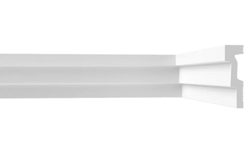 Экструзионный плинтус потолочный Format 06504E (70), белый ОПТ фото 2