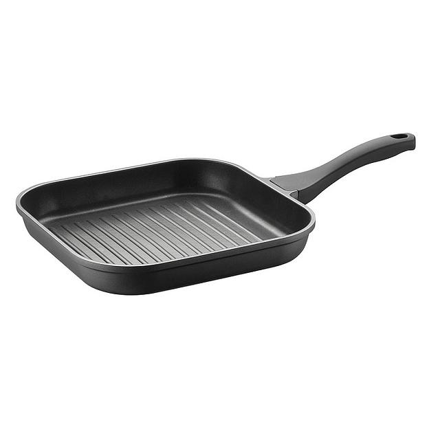 Сковорода-гриль 28*28 см. h=3,7 см. алюм. с антиприг. покрыт. (индукция) PRO Pinti /1/6/ фото 1