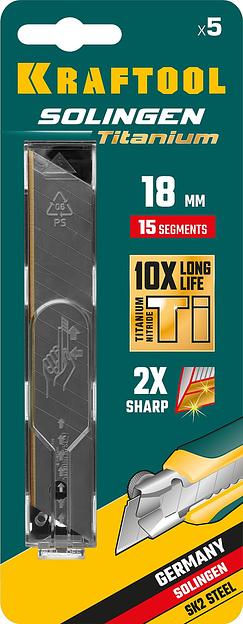 KRAFTOOL 18 мм, 5 шт, сегментированные лезвия (09606-TIN-18-S5) фото 2