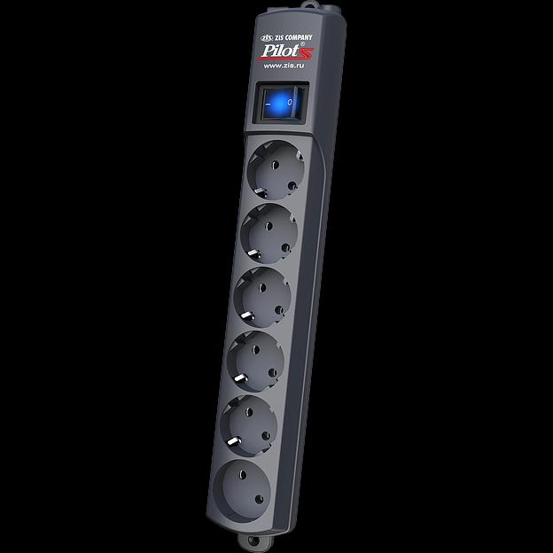 Сетевой фильтр Pilot S 6 розеток (5 евро + 1 без заземления) 1.8 м, графит ZIS Pilot S Graphite фото 1