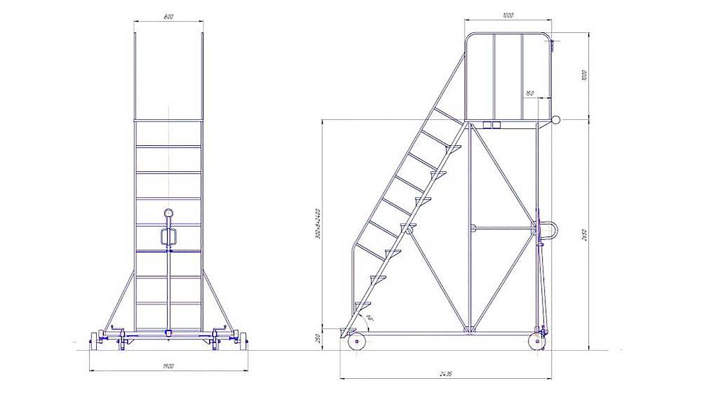 Авиационная стремянка СА-3/9Б-Н1 фото 1