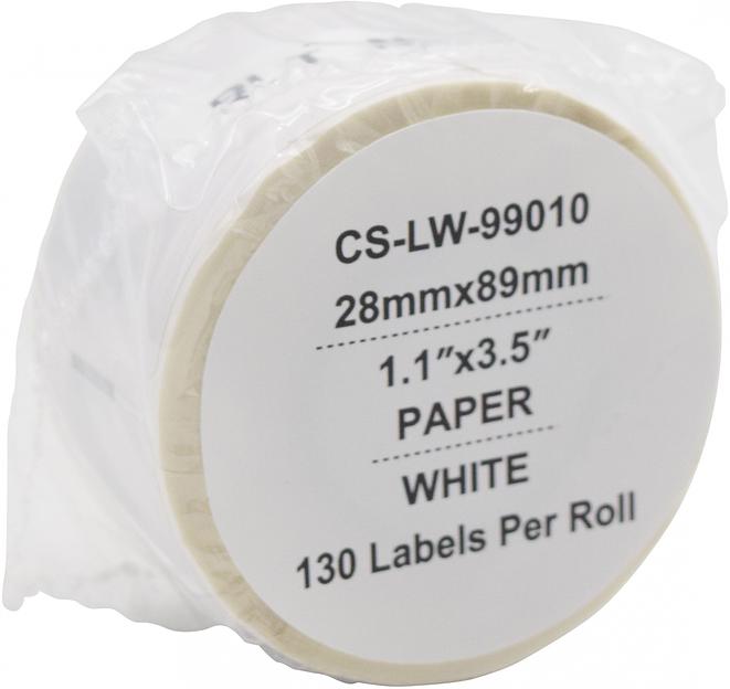 Этикетки Cactus CS-LW-99010 сег.:89x28мм черный белый 130шт/рул Dymo Label Writer 450/4XL фото 2
