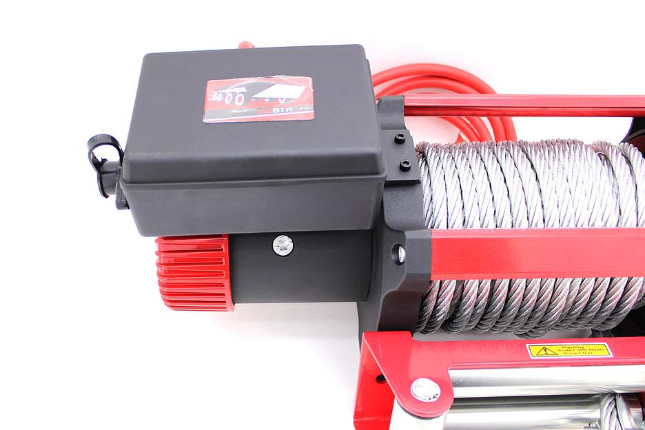 Лебедка для эвакуатора электрическая 12В 17000 lbs сталь ОПТ фото 3