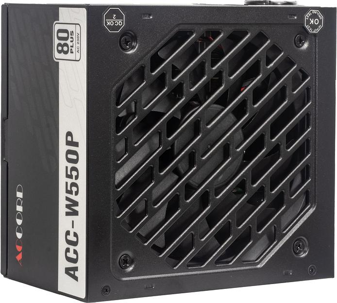 Блок питания Accord ATX 550W ACC-W550P 80 PLUS WHITE (20+4pin) 120mm fan 6xSATA фото 2