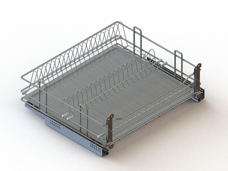 Посудосушитель выкатной база 500 мм с доводчиком (хром) 269 фото 1